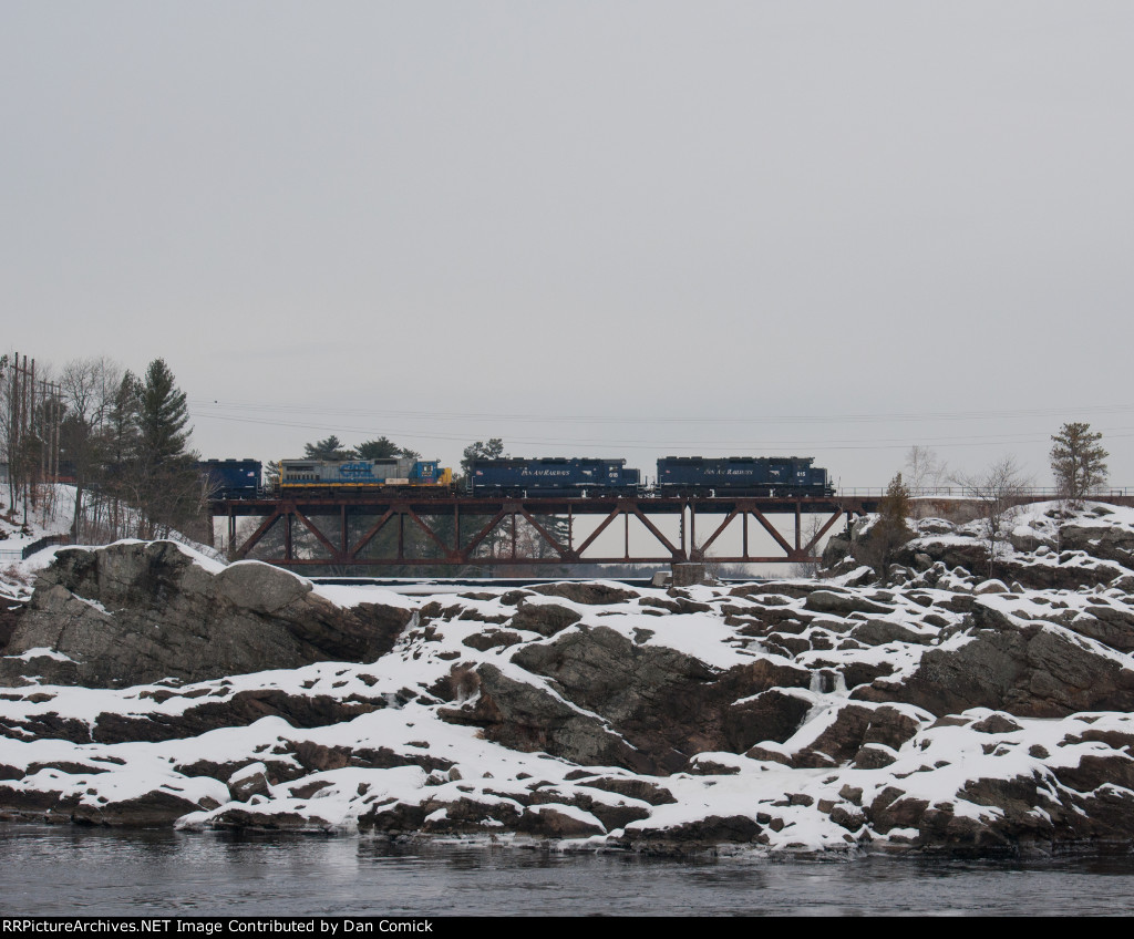 POWA 615 Crosses the Androscoggin River